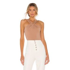 Lovers & Friends THERESE halter thong BODYSUIT Nude L